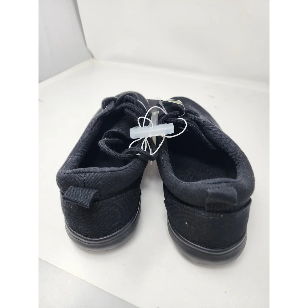 Goodfellow & Co Mens Low Top Lace Up Sneakers Black Canvas Casual Size 9.5